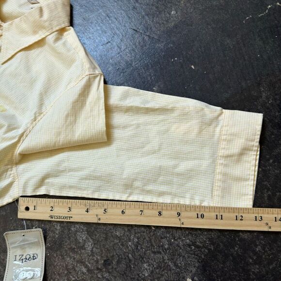 Izod Women’s NWT Yellow Button Up Shirt Formal Casual Style Size XL cotton Blend - Picture 8 of 10